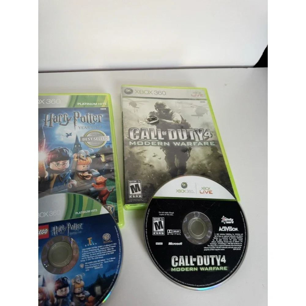 Xbox 360 Game Bundle Call of Duty Black Ops MW4 + LEGO Harry Potter Tested
